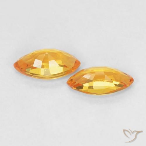 0.41 ct natürliche Mittelorange Saphir-Edelsteine, Marquise, VVS-VS