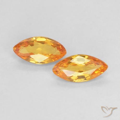 0.36ctw Natürlicher Aprikose Orange Saphir, Marquise, VVS-VS