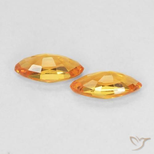 0.36 ct natürliche Aprikose Orange Saphir-Edelsteine, Marquise, VVS-VS