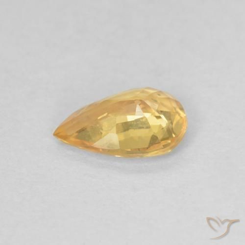9,17 ctw natürlicher Hellorange-Gold Saphir, Birnenform, VS