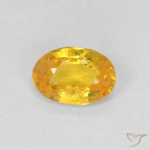 0.53ct Natürlicher Gold-Orange Saphir, Oval, VS