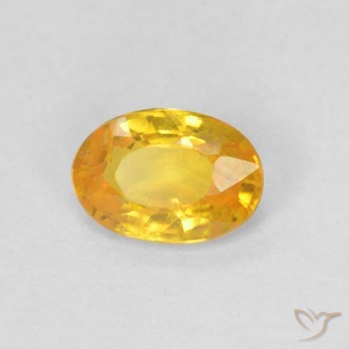 9,17 ctw natürlicher Gold-Orange Saphir, Oval, VS