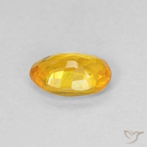 9,17 ctw natürlicher Gold-Orange Saphir, Oval, VS