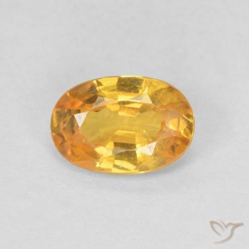 0.56ct Natürlicher Gold-Orange Saphir, Oval, VS