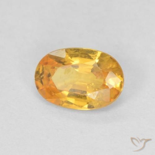 9,17 ctw natürlicher Gold-Orange Saphir, Oval, VS