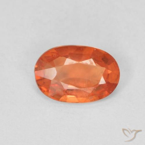 0.41ct Natürlicher Feuerorange Saphir, Oval, VS