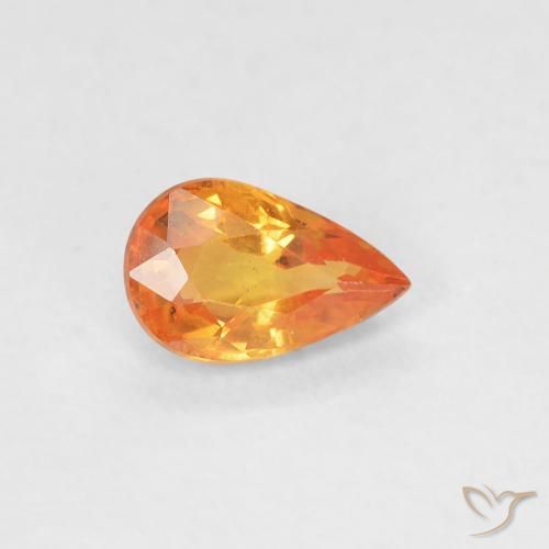 9,17 ctw natürlicher hellorange Saphir, Birnenform, VVS-VS
