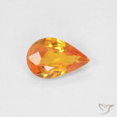 9,17 ctw natürlicher Aprikose Orange Saphir, Birnenform, VVS-VS