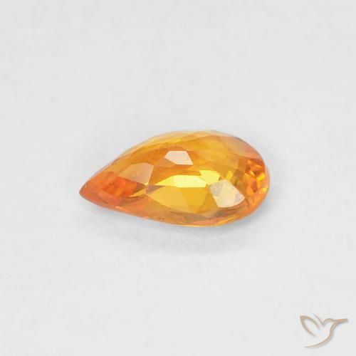 9,17 ctw natürlicher Aprikose Orange Saphir, Birnenform, VVS-VS