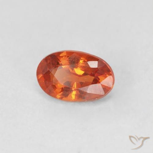 9,17 ctw natürlicher Amber Orange Saphir, Oval, VVS-VS