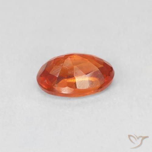 9,17 ctw natürlicher Amber Orange Saphir, Oval, VVS-VS