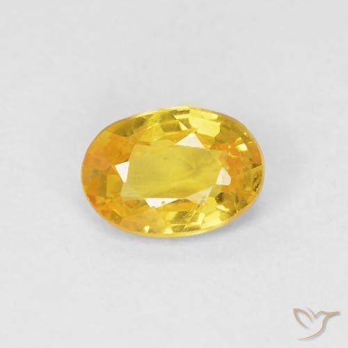 0.57ct Natürlicher Gold-Orange Saphir, Oval, VVS-VS