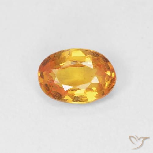 0.49ct Natürlicher Orange-Gold Saphir, Oval, VVS-VS