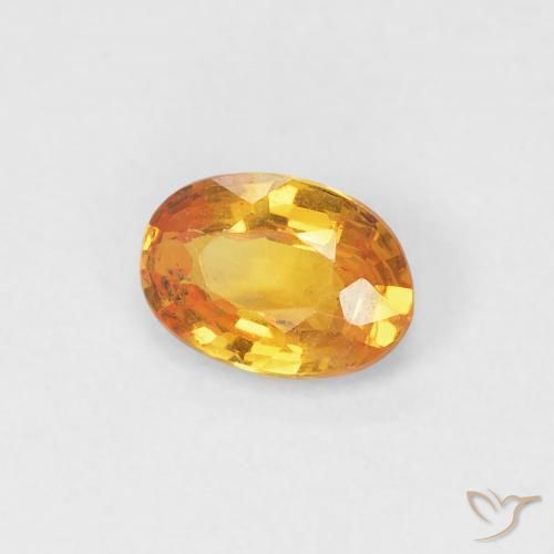 9,17 ctw natürlicher Orange-Gold Saphir, Oval, VVS-VS