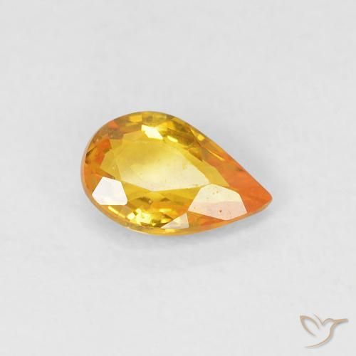 9,17 ctw natürlicher Mittelorange Saphir, Birnenform, VVS-VS