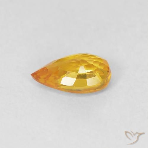 9,17 ctw natürlicher Mittelorange Saphir, Birnenform, VVS-VS