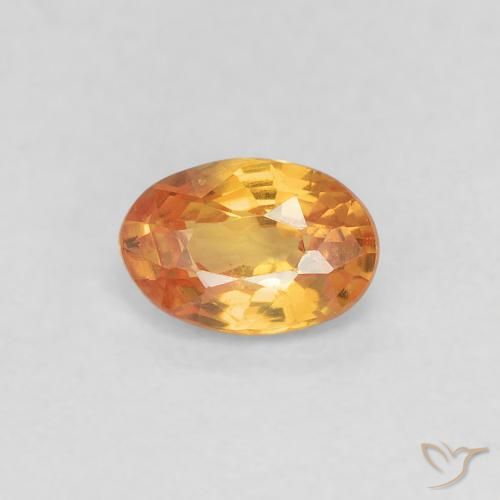 0.55ct Natürlicher Intensives Orange Saphir, Oval, VVS-VS