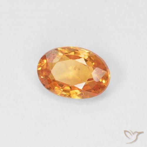 9,17 ctw natürlicher Mittelorange Saphir, Oval, VVS-VS