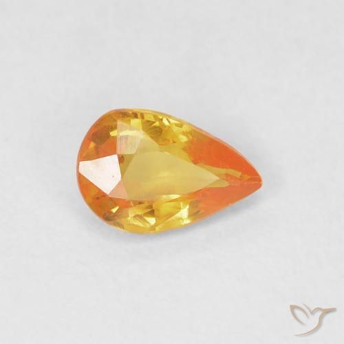 9,17 ctw natürlicher Mittelorange Saphir, Birnenform, VVS-VS