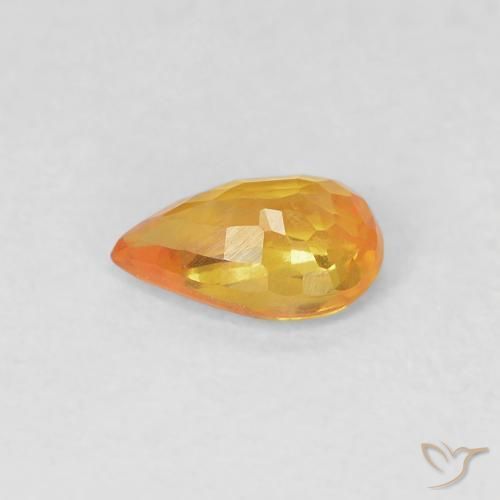 9,17 ctw natürlicher Mittelorange Saphir, Birnenform, VVS-VS