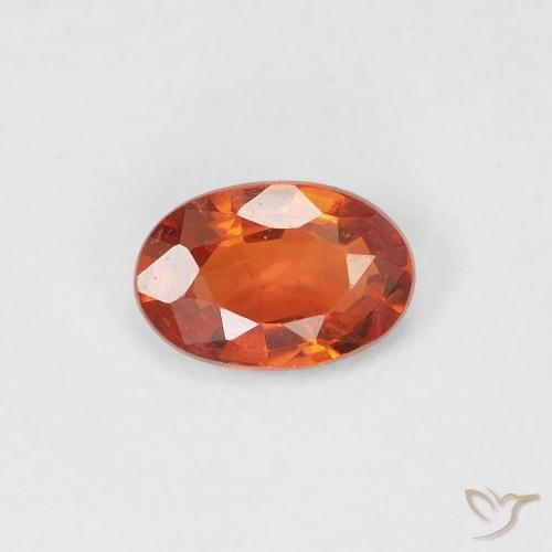 0.44ct Natürlicher Amber Orange Saphir, Oval, VVS-VS