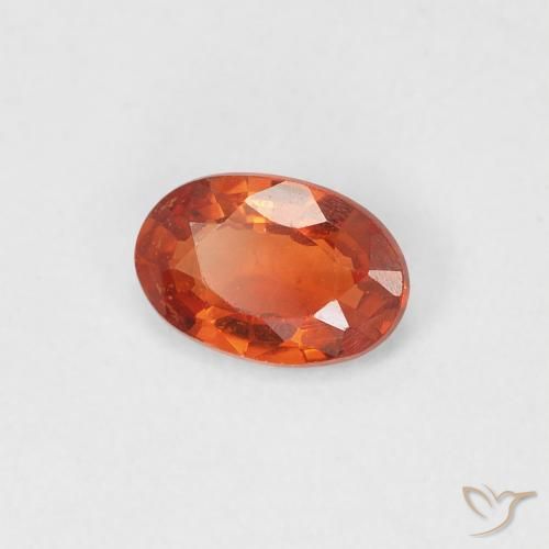 9,17 ctw natürlicher Amber Orange Saphir, Oval, VVS-VS