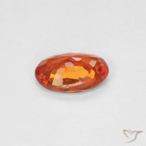 9,17 ctw natürlicher Amber Orange Saphir, Oval, VVS-VS