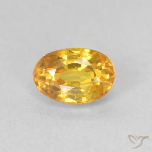 9,17 ctw natürlicher Helles Gold Saphir, Oval, VVS-VS