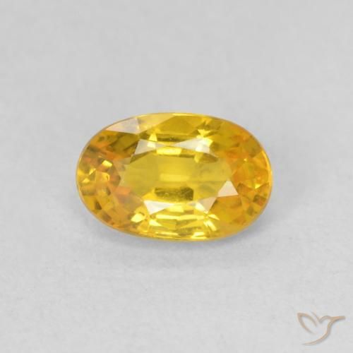 0.62ct Natürlicher Gold-Orange Saphir, Oval, VVS
