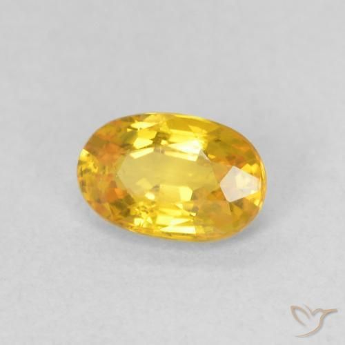 9,17 ctw natürlicher Gold-Orange Saphir, Oval, VVS
