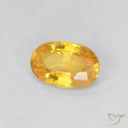 9,17 ctw natürlicher Mittelgold Saphir, Oval, VVS