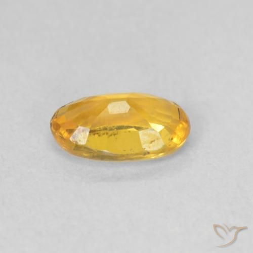 9,17 ctw natürlicher Mittelgold Saphir, Oval, VVS