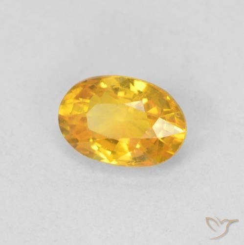 9,17 ctw natürlicher Mittelgold Saphir, Oval, VVS