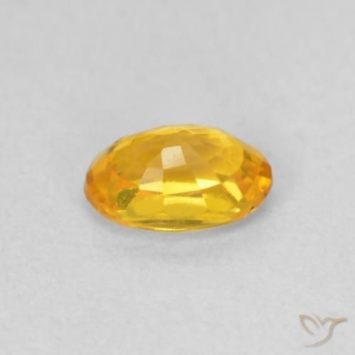 9,17 ctw natürlicher Mittelgold Saphir, Oval, VVS