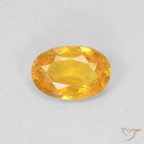 0.56ct Natürlicher Mittelorange Saphir, Oval, VVS-VS