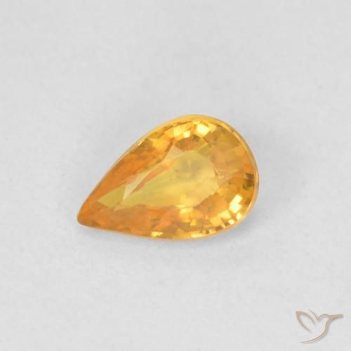 9,17 ctw natürlicher Mittelorange Saphir, Birnenform, VVS