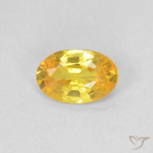 0.47ct Natürlicher Gold-Orange Saphir, Oval, VVS-VS