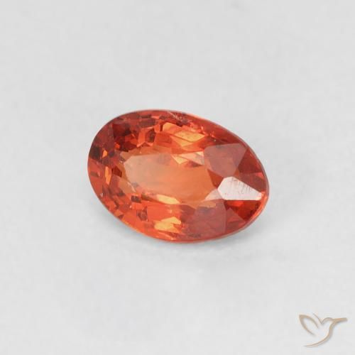 9,17 ctw natürlicher rötlich-orange Saphir, Oval, VVS-VS