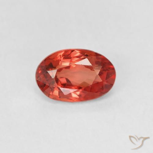 0.56ct Natürlicher Mittelrot Saphir, Oval, VVS-VS