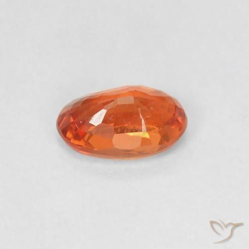 9,17 ctw natürlicher Mittelorange Saphir, Oval, VVS-VS