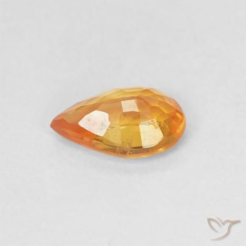 9,17 ctw natürlicher hellorange Saphir, Birnenform, VVS-VS