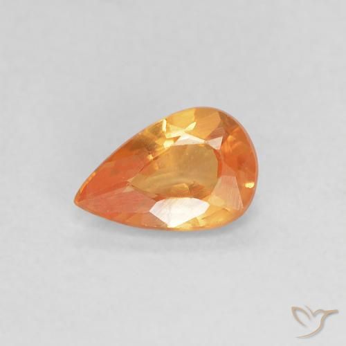 9,17 ctw natürlicher hellorange Saphir, Birnenform, VVS-VS