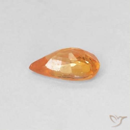 9,17 ctw natürlicher hellorange Saphir, Birnenform, VVS-VS