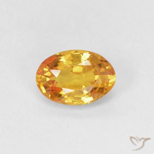 0.59ct Natürlicher Orange-Gold Saphir, Oval, VVS-VS