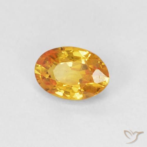 9,17 ctw natürlicher Orange-Gold Saphir, Oval, VVS-VS