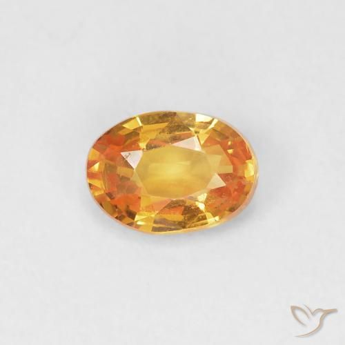 0.55ct Natürlicher Orange-Gold Saphir, Oval, VVS-VS