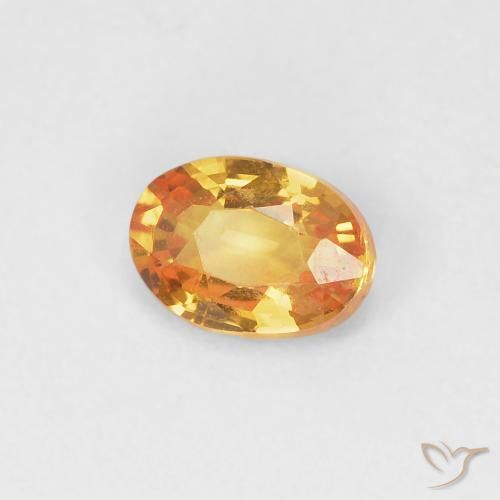 9,17 ctw natürlicher Orange-Gold Saphir, Oval, VVS-VS