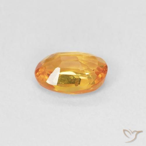 9,17 ctw natürlicher Orange-Gold Saphir, Oval, VVS-VS