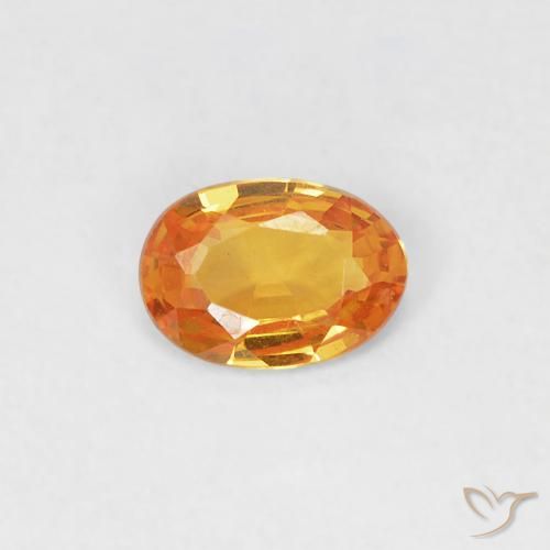 0.34ct Natürlicher Aprikose Orange Saphir, Oval, VVS-VS
