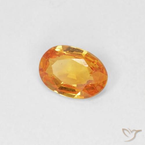 9,17 ctw natürlicher Aprikose Orange Saphir, Oval, VVS-VS